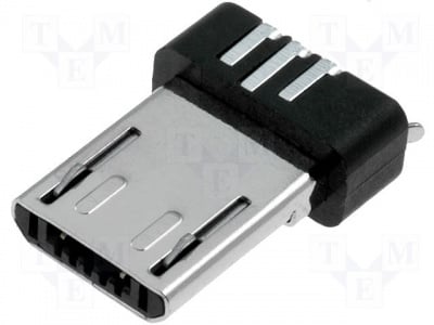 Жак USB B ESB22B112101Z Конектор:микро USB B; щепсел; PIN:5; Контакти:медна сплав; SMD PIN:5;